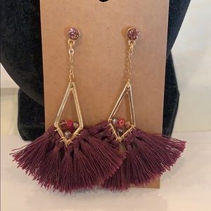 💐6/25 dangle bead and tussle earring